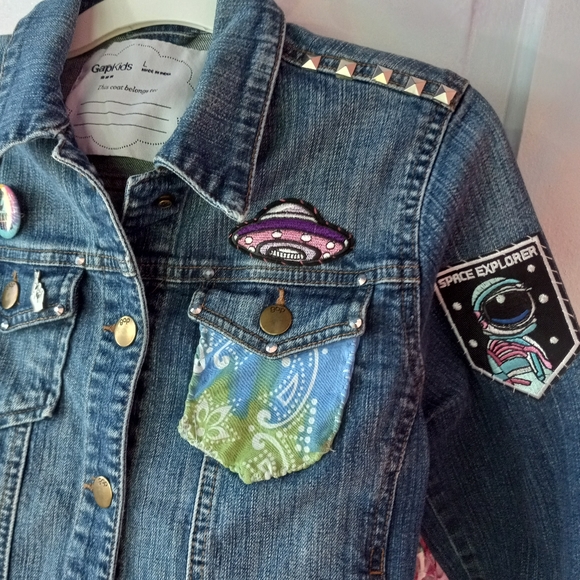 💀 Big kid alien themed custom Rage Jacket! "Out of This World"! Sold - Picture 3 of 9